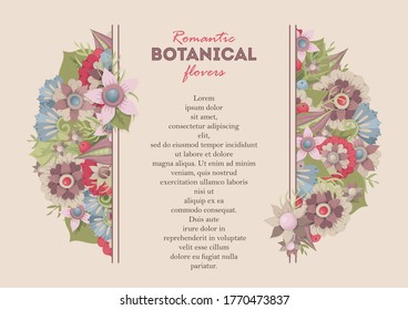 Vector illustration frame for wedding, anniversary, birthday and party. Design for banner, poster, card, invitation and scrapbook, discount card. Printed products.