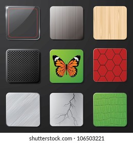 Vector illustration of a framework for icons