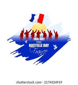 Vector illustration for France Bastille Day