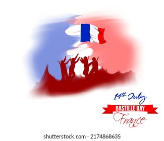 Vector illustration for France Bastille Day