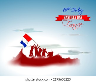 Vector illustration for France Bastille Day