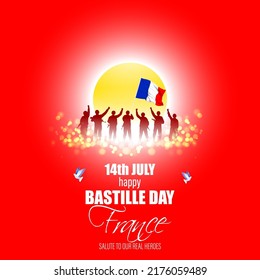 Vector illustration for France Bastille Day