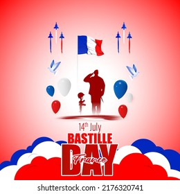 Vector illustration for France Bastille Day