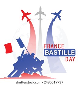 vector illustration for France Bastille day