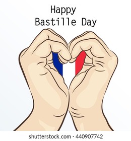 Vector illustration of France Bastille Day.