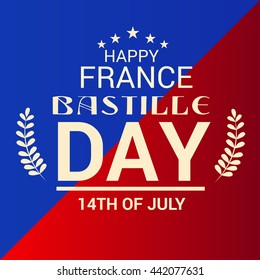 Vector illustration of France Bastille Day.