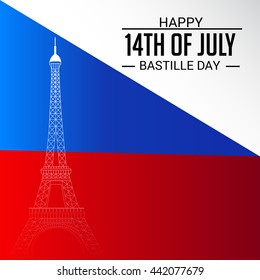 Vector illustration of France Bastille Day.