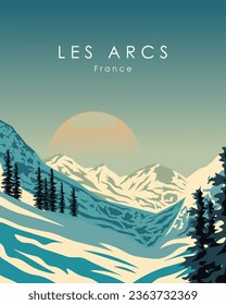 Vector illustration. France. Design for poster, banner, postcard. Tourism, travel.