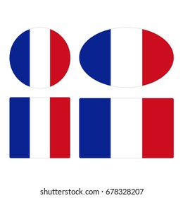 vector illustration of France flags 