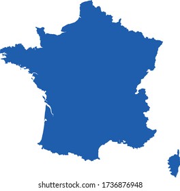 ilustración vectorial del mapa de Francia