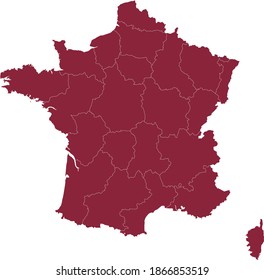 vector illustration of France map