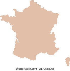 Vector Illustration France Map Stock Vector Royalty Free Shutterstock