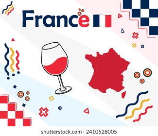 Vector illustration of France and its symbols
