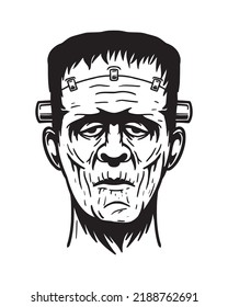 Ilustración vectorial de Frankenstein para el carnaval de Halloween