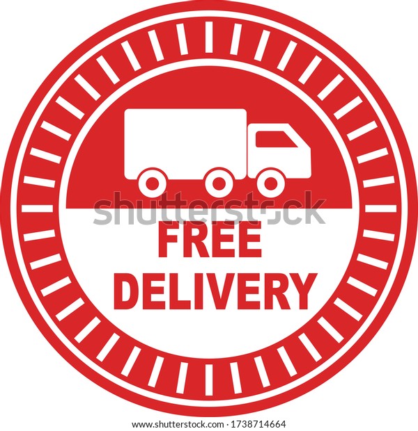 Vector Illustration Free Delivery Stamp On Stock Vector (Royalty Free ...