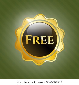 Vector Illustration of Free shiny badge
