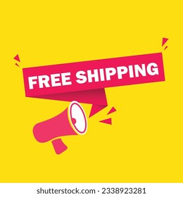 Vector Illustration Free Shipping Modern tags