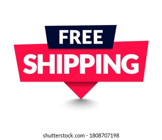 Vector Illustration Free Shipping Sign Arrow Stock Vector (Royalty Free ...
