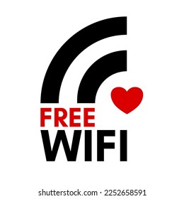 Vector Illustration of a Free Wi-Fi Icon