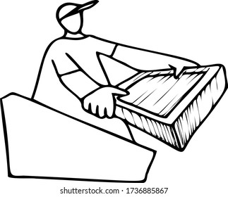 vector illustration. freehand drawing man.