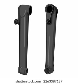 vector illustration of a freestyle bmx bicycle crank and a regular bmx bicycle eps file.  can be used for editing purposes