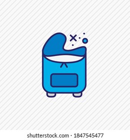 Vector illustration of freezer bag icon colored line. Beautiful appliance element also can be used as storage icon element.