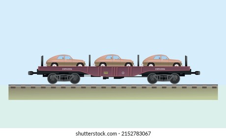 Güterwagen mit Vektorgrafik