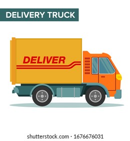 Vector illustration of a freight truck with container box. Suitable for freight forwarding, logistics transfer services, and business transportation. Transportation graphic resources