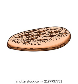 vector illustration of french bread, wheat bread. suitable for menu illustration, bakery, or restaurant pattern