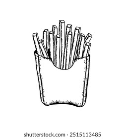 Vector illustration of French fries