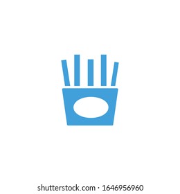 Vector illustration, french fries icon template.