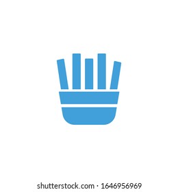Vector illustration, french fries icon template.