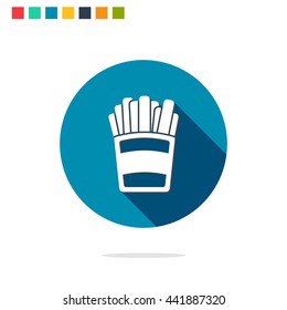 Vector illustration of french fries icon