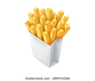 vector illustration french fries isolated on white background