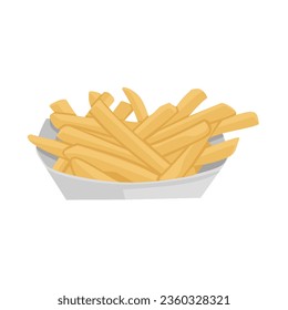 Vector illustration of french fries isolated on white background