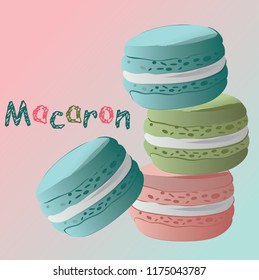 Vector illustration of french macaron