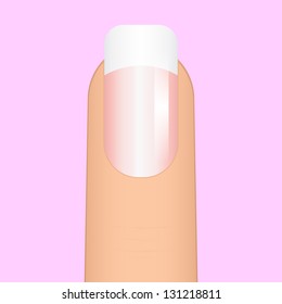 Vector illustration of french manicure