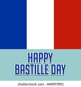 Vector illustration of French National Day, July 14, Bastille Day.