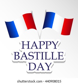 Vector illustration of French National Day, July 14, Bastille Day.