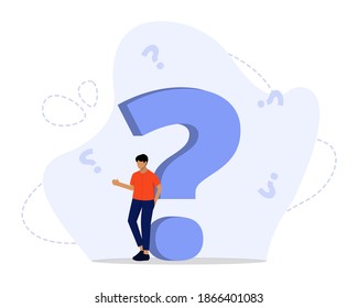 Vector Illustration, Frequently asked Questions Concept, Showing People Characters Standing near Exclamations and Question Marks, Suitable for landing page, ui, web, App intro card, editorial, flyer