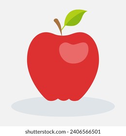 ilustración vectorial de manzana fresca