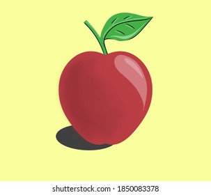 vector illustration of fresh apple fruit