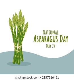 Vector illustration of fresh asparagus, as a banner or template, national asparagus day.