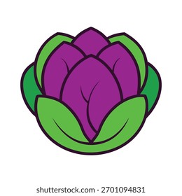 ilustração vetorial de couve-flor fresca