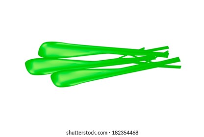 Vector Illustration of Fresh Celery Sticks Isolated on White Background, Used for Seasoning in Cooking. 