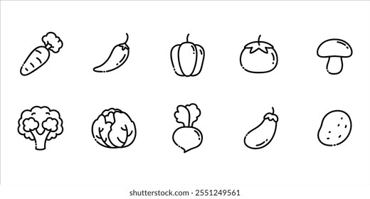 Vector illustration of fresh and delicious healthy vegetables
