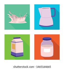 Vector illustration of fresh and diet icon. Collection of fresh and healthy stock symbol for web.