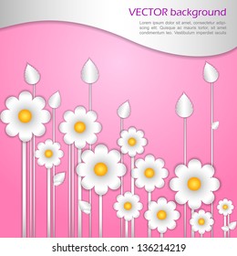 vector illustration of fresh flower against abstract background