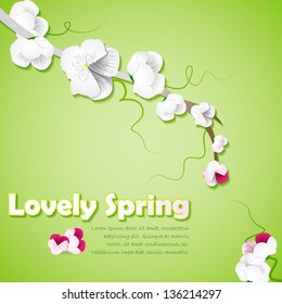 vector illustration of fresh flower against abstract background