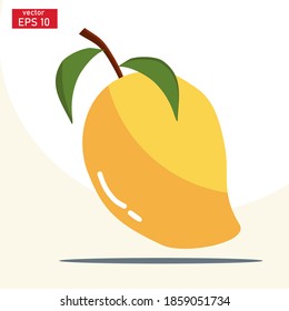 
vector illustration of fresh fruit mango. vector fresh fruit.